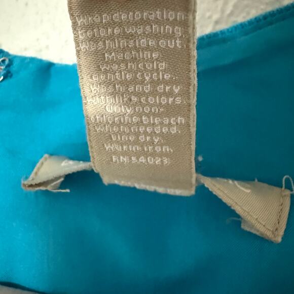 Banana Republic Women's Blue Sleeveless Dress Size 6 Petite - Picture 10 of 13